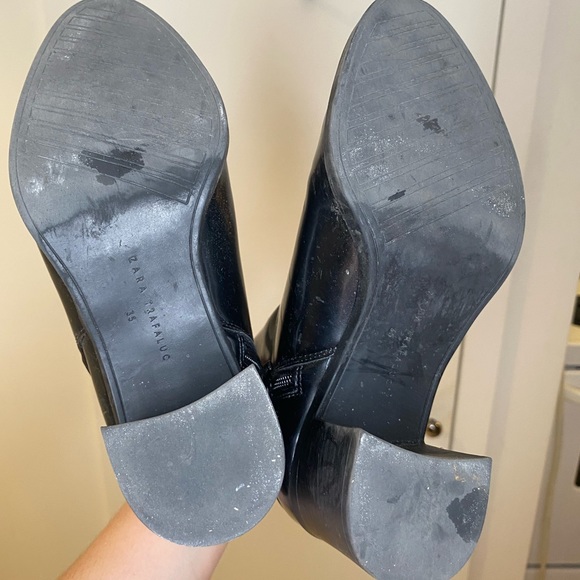 ZARA Patent Faux Leather Ankle Boots - Picture 12 of 12